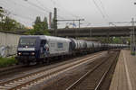 RBH 145 010-5 mit einem Kesselzug in Hamburg Harburg, am 21.05.2019.