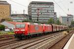 RBH 145 009-7 mit Kohlezug in Düsseldorf Rath, Juni 2021.