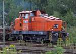 523 der RBH Typ Henschel DHG700C in Recklinghausen-Sd 27.7.2009