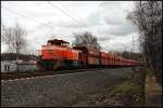 RBH 810 (G1206BB) bringt einen Kohlezug bei der Kokerei Prosper in Richtung Oberhausen. (24.02.2010)