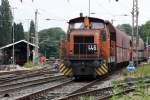 Rangierfahrt in RBH-BW Gladbeck: RBH 446 (Henschel DHG 500, 368KW, Baujahr 1963). 11.07.2011