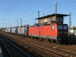 Die zu RBH gehrende 111 (143 911)trgt noch nicht die RBH-Farben.Am 01.Oktober 2011 stand Sie zusammen mit ihren  RBH Kollegen  110,122,124 und 230 in Angermnde.