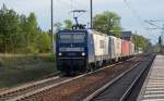 Am Abend des 29.04.12 fuhr dieser RBH-Lokzug durch Burgkemnitz Richtung Wittenberg.