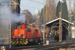 RBH 517 und RBH 519 rangierten am 29.1.14 in Gladbeck-West.