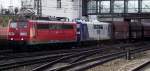 151 083-3 (RBH 273) + 151 xxx-x (RBH 262) mit Kohlezug am 20.02.14 in Mainz Bischofsheim Rbf 