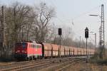 140 815 (RBH 163) fuhr am 11.3.14 mit einen Kohlezug durch Ratingen-Lintorf.