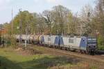 RBH 106 und RBH 126 fuhren am 28.3.14 mit einem Kesselzug durch Ratingen-Lintorf.