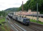 143 638-5 (RBH 112) und eine weitere BR 143 der RBH ziehen am 17.