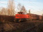 RBH 824 (VL G1206/Bauj. 2004/angemietet von MRCE) bei der einfahrt in den Gbf Gelsenkirchen Bismarck.
12.12.2006