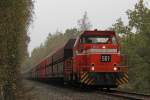 RBH 561 fuhr am 06.10.14 mit einem leeren Fal-Zug zur Zeche Auguste Victoria.