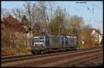 RBH Doppel 122 und 133 am 24.11.2014 um 10.31 Uhr bei Hiddenhausen - Schweicheln Richtung Ruhrgebiet.