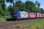 RBH 151, Nummer 265 und 264, ex DB 151 024-7 und 151 143-5 am 1.7.2015 in Doppeltraktion in Ratingen Lintorf