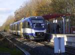 VT 729 (643 119 ex NOB) im Dienst der Regiobahn im Hp Kaarst Mitte / Holzbüttgen (24.11.14).