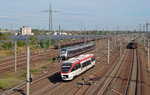 VT 1012 alias 643 239 der Regiobahn rollte am 29.09.16 durch Bitterfeld Richtung Leipzig.