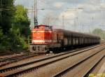 RLG 68 (Regioalverkehr Ruhr-Lippe GmbH) mit Kohlewagen. Dortmund-Scharnhorst. 23.07.2008.