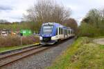 Regionalverkehr Start Alstom Coradia iLint Wasserstofftriebzug 554 102 am 05.04.24 auf der Taunusbahn