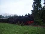 Rennsteigbahn bei der Ausfahrt am Bahnhof Rennsteig.21.05.09