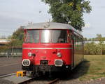 Ein MAN Schinenbus von der RSE steht in Lülsdorf.