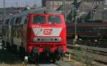 218 376 der RP in der Abstellgruppe in Koblenz Hbf am 27.03.2022