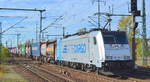 RTB CARGO GmbH, Düren [D] mit der Railpool Leasinglok  186 428-9  [NVR-Nummer: 91 80 6186 428-9 D-Rpool] mit Containerzug Richtung Frankfurt/Oder am 18.10.19 Durchfahrt Flughafen Berlin