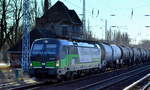 RTB CARGO GmbH, Düren [D] mit der ELL Vectron  193 726  [NVR-Nummer: 91 80 6193 726-7 D-ELOC] und Kesselwagenzug (leer) Richtung Stendel am 16.01.20 Berlin Buch.