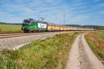 193 230 ELL/RTB Cargo mit einem ARS-Altmann Autotransportzug bei Mitteldachstetten Richtung Würzburg, 17.09.2019