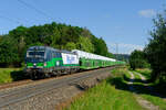 193 229 ELL/RTB Cargo mit einem Hödlmayr Autotransportzug bei Postbauer-Heng Richtung Nürnberg, 25.06.2020