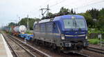 RTB Cargo - Rurtalbahn Cargo GmbH, Düren [D] mit  193 564  [NVR-Nummer: 91 80 6193 564-2 D-ELOC] und Containerzug am 06.09.22 Berlin Hirschgarten.