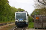 Ein Nachschuss von der RB34  aus Dalheim nach Mönchengladbach-Hbf und kommt aus Richtung Dalheim und fuhr durch Wegberg und hilt in Wegberg und fuhr weiter  in Richtung Mönchengladbach.