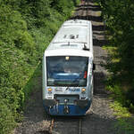 VT 748 -BR 650- der Rurtalbahn als RB 28 (Euskirchen - Düren) zwischen Euskirchen und Zülpich - 24.06.2024