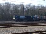 Die G 2000 BB der Rurtalbahn wartet mit einem Kesselzug im Bahnhof Montzen in Belgien auf die weiterfahrt richtung Aachen.