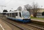 Gerade verlsst der VT 6.015 der Rurtalbahn als RB 39 den Hauptbahnhof Rheydt mit seinem Ziel Dalheim.