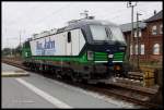 Vectron 193230 der Rurtalbahn hatte am 13.7.2015 im Bahnhof Leer Betriebspause.