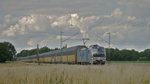 Railpool/Rurtalbahn 193 810 mit einem Autozug von Bremen nach Zeebrugge bei Westbevern (Vadrup) aus Richtung Osnabrück kommend.