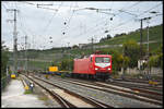 Salzland Rail Service GmbH (SRS) 143 020-6 mit DGS 99696 Köln Eifeltor - Passau am 23.09.2024 in Würzburg.