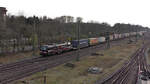 Im Abendlicht des 21.03.2022 fährt die neu beklebte SBB Shadowpiercer 193 658-2  Vierwaldstättersee  durch Karlsruhe Gbf in Richtung Norden.