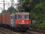 421 381-5 fuhr mit einen intermodal am 09.08.13 durch hh-harburg