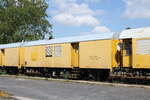 Der Schweerbau Privat-Bauwagen 60 80 9924 001-2 D-WSG, am 14.05.2023 in Erfurt Gbf. Von freizugnglichen Wegen aus fotografiert.