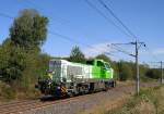 Ein Blick bern Zaun, Vossloh G12 auf dem PCW Ring am 07.09.12