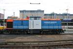 Sonata Logistics 203 162-3 am 01.12.18 bei einen Bauzugeinsatz in Frankfurt am Main Hbf vom Bahnsteig aus fotografiert