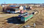 Am 27.02.19 sah man in Gera Hbf die V300 004 (232 429-1 SBW), 132 334-4 (EBS), 229 184-7, 105 133-3, MEG 201 (228 502), eine Köf und eine V10B.