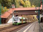 ein Regioshuttle BR 650 der Sd-Thringen-Bahn in Oberhof (Thr.) (9.10.2003)  