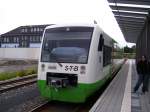 Der VT 123 der Sd-Thringen-Bahn am 10.08.08 in Neuhaus am Renweg.