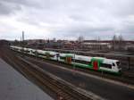 5er Traktion Der Sd-Thringen Bahn im Hauptbahnhof Sonneberg am 27.3.2010.