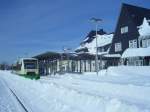 Winter im Thringer Wald, STB VT 116 am 02.03.2005 in Neuhaus am Rennweg