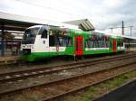 VT 112 der SdThringenBahn in Eisenach, kurz vor der Abfahrt nach Sonneberg Thr.