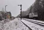 Selten das hier mal so viel Schnee liegt. Deshalb Habe ich einige Bilder von diesem Zug eingefangen. 76 111 ist hier zu sehen am 06.01.21 in Oppurg mit dem Schrottzug von Cheb/Cz nach Könitz.