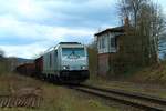 76 111 vom Stahlwerk Thüringen (SWT) am 13.4.2021 auf dem Rückweg von Könitz nach Cheb (CZ).