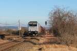 Nach einem rund 1-monatigem Werkstatt-Aufenthalt ist seit Mitte dieser Woche die 76 111 vom Stahlwerk Thüringen (SWT) wieder zurück im Einsatz. Hier am 14.1.2022 mit dem täglichen Schrottzug von Cheb (Cz) nach Könitz an der Einfahrt nach Pößneck 