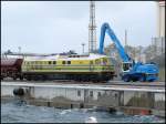 Als ich mich bei dem Strmischen Wetter heute in den Rostocker Seehafen traute wurde ich belohnt in Form von der TLG  230 077-0.